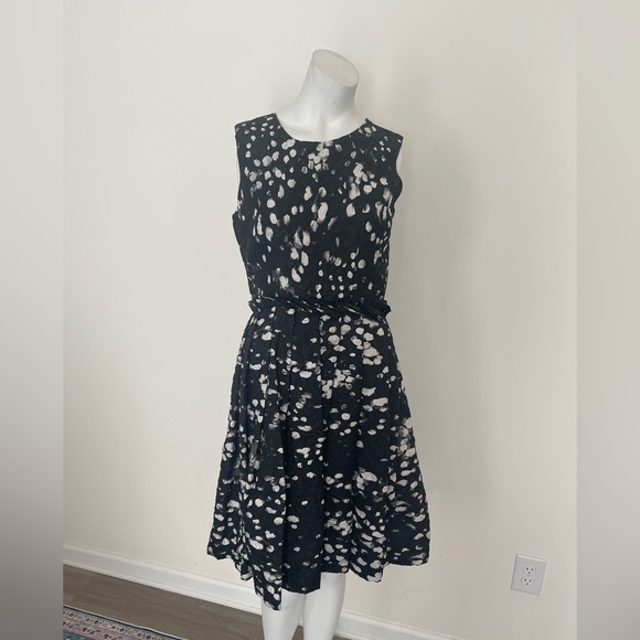 Rodarte 100% silk midi dress w belt